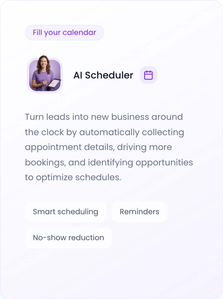 Carte AI Scheduler de HighLevel : planification, rappels, réduction des absences